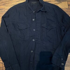 All Saints Dark Navy Shirt Jacket